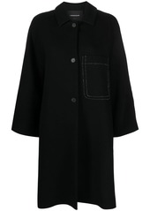 Fabiana Filippi spread-collar single-breasted coat