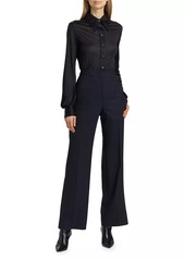 Fabiana Filippi Stretch Wool Straight-Leg Pants