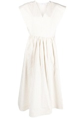 Fabiana Filippi stripe-print V-neck dress