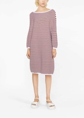 Fabiana Filippi striped long-sleeved T-shirt dress