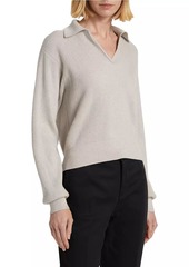 Fabiana Filippi Wool-Blend Rib-Knit Polo Sweater