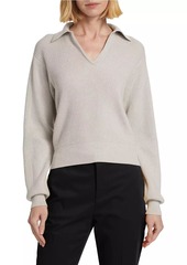 Fabiana Filippi Wool-Blend Rib-Knit Polo Sweater