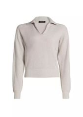 Fabiana Filippi Wool-Blend Rib-Knit Polo Sweater