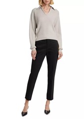 Fabiana Filippi Wool-Blend Rib-Knit Polo Sweater