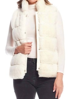 Fabulous Furs Posh Snap Vest In White