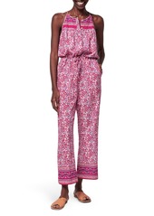 Faherty Adella Floral Organic Cotton Jumpsuit in Sun Up Block Print at Nordstrom Rack