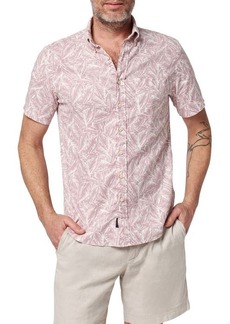 Faherty Breeze Palm Print Short Sleeve Button-Down Shirt