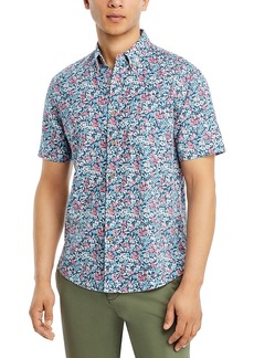 Faherty Breeze Short Sleeve Printed Button Front Shirt