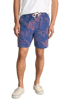 Faherty Cabana Leaf Jacquard Terry Cloth Sweat Shorts