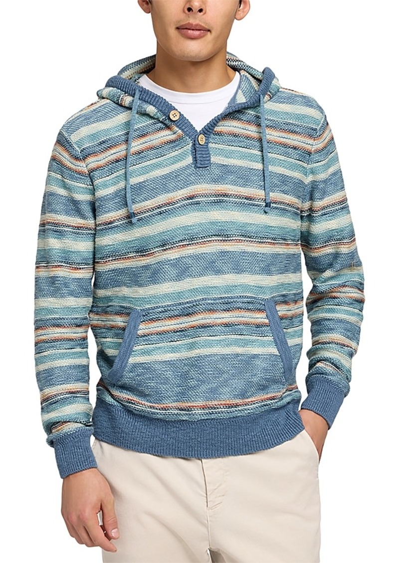 Faherty Cove Striped Sweater Hoodie