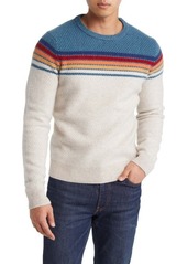 Faherty Donegal Stripe Wool Crewneck Sweater