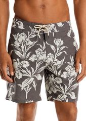 Faherty Floral Print Classic Board Shorts