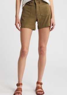 Faherty High Waist Patch Pocket Stretch Terry Shorts