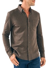 Faherty Houndstooth Knit Button-Down Shirt