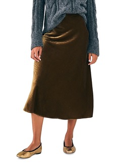 Faherty Ina Velvet Midi Skirt