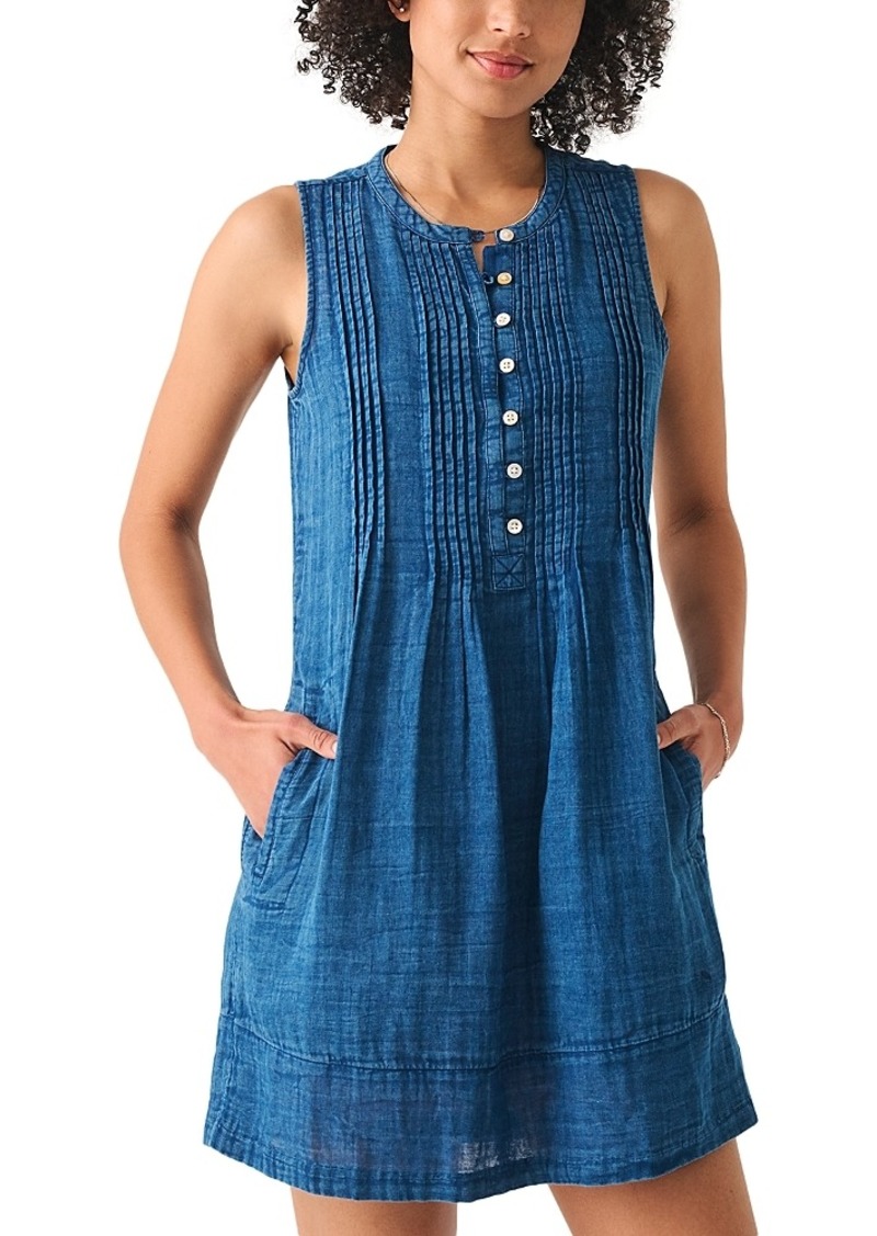 Faherty Isha Linen Mini Dress