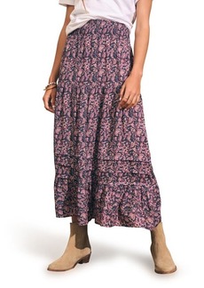 Faherty Ivy Floral Tiered Maxi Skirt
