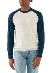Faherty Legend Baseball Organic Cotton Blend Sweatshirt