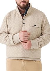 Faherty Men's Epic Quilted Fleece Pullover, Large, White