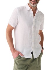Faherty Men's Laguna Short Sleeve Linen Button-Up Shirt