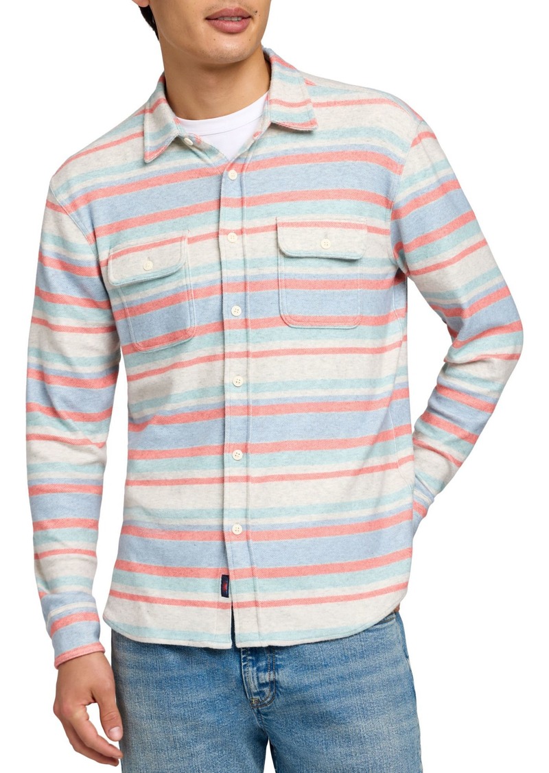 Faherty Men's Legend Sweater Shirt, Medium, Pink | Father's Day Gift Idea