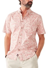 Faherty Men's Stretch Playa Short Sleeve Shirt, Small, Black | Father's Day Gift Idea