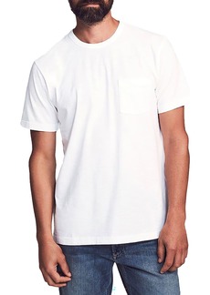 Faherty Men's Sunwashed Pocket T-Shirt, Small, White | Father's Day Gift Idea