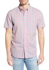 Faherty Movement Regular Fit Stretch Check Short Sleeve Button-Down Shirt
