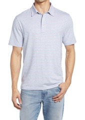 Faherty Movement Stripe Short Sleeve Polo Shirt in Horizon Line Stripe at Nordstrom