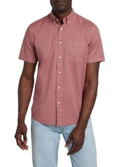 Faherty Playa Regular Fit Print Short Sleeve Button-Down Shirt