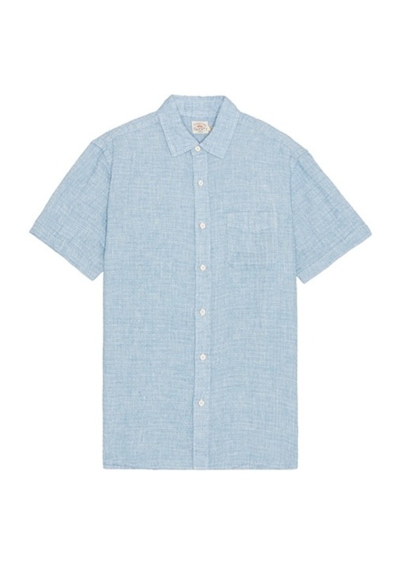 Faherty Short Sleeve Basketweave Shirt