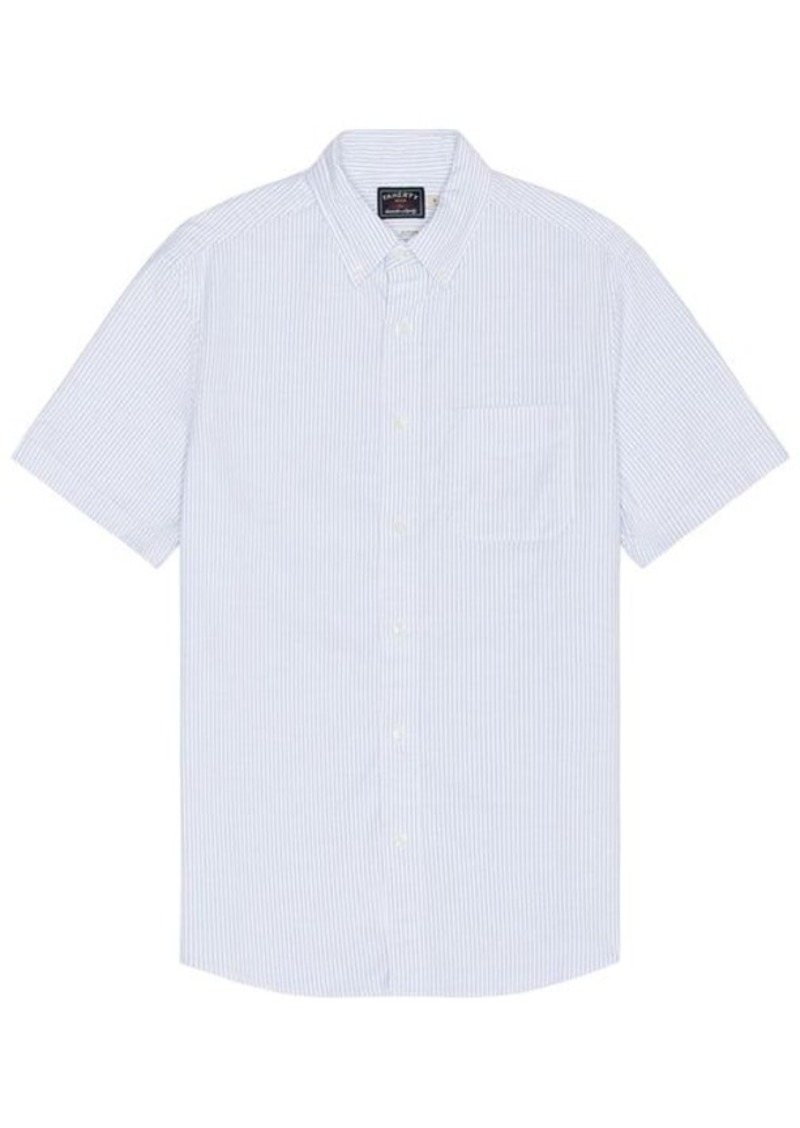 Faherty Short Sleeve Supima Oxford Shirt