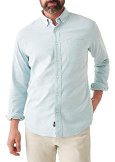 Faherty Solid Stretch Cotton Blend Oxford Button-Down Shirt