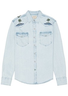 Faherty Sun & Waves Embroidered Shirt