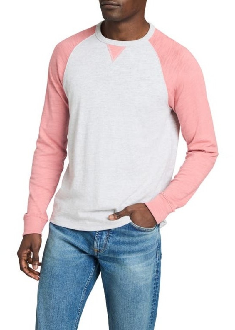 Faherty Sunwashed Colorblock Long Sleeve T-Shirt