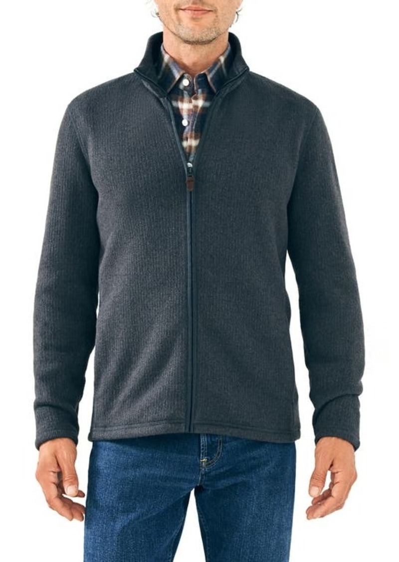 Faherty Sweater Fleece Zip Jacket