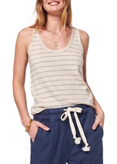 Faherty Whisper Organic Cotton Blend Tank in Azure Stripe at Nordstrom Rack