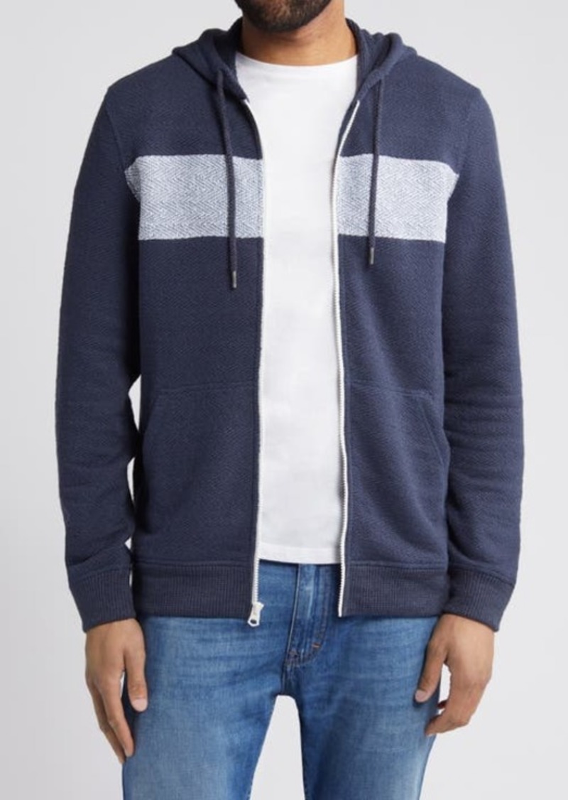 Faherty Whitewater Cotton Blend Zip-Up Hoodie