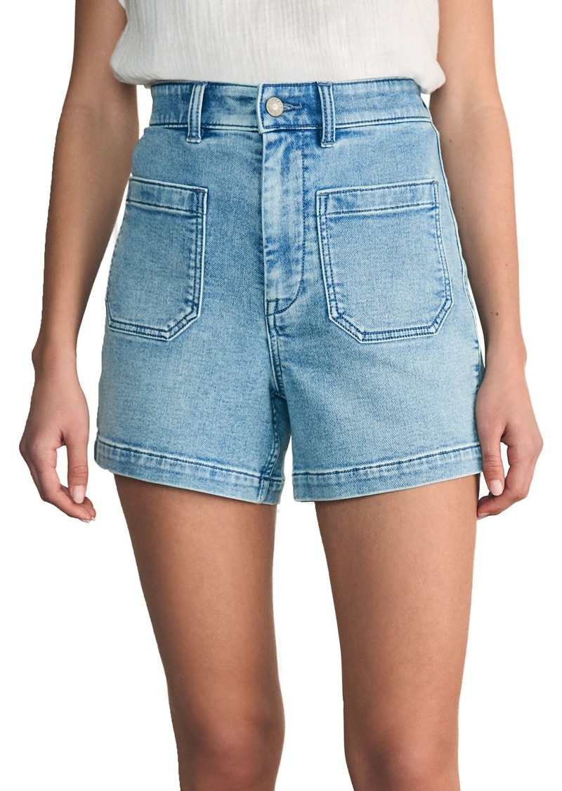 Faherty Women's Stretch Terry Patch Pocket Short, Size 24, Blue