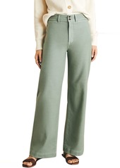 Faherty Women's Stretch Wide Leg Pants, Size 24, White