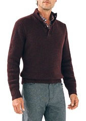 Faherty Wool & Cashmere Quarter Button Sweater