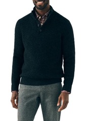 Faherty Wool & Cashmere Quarter Button Sweater