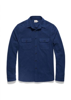 Faherty Legend Sweater Shirt In Navy Twill