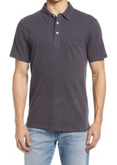 Faherty Sunwashed Organic Cotton Polo in Washed Black at Nordstrom Rack