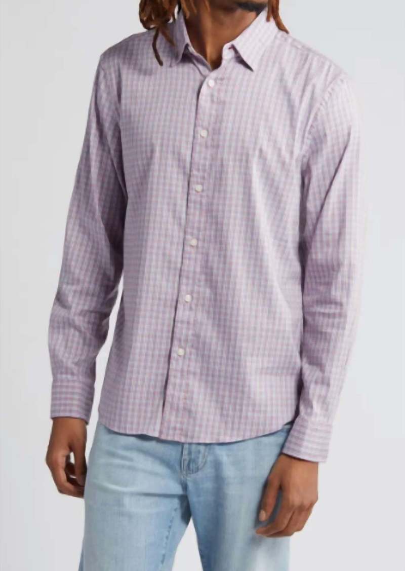 Faherty Men's Movement Shirt In Lakeside Rose Plaid