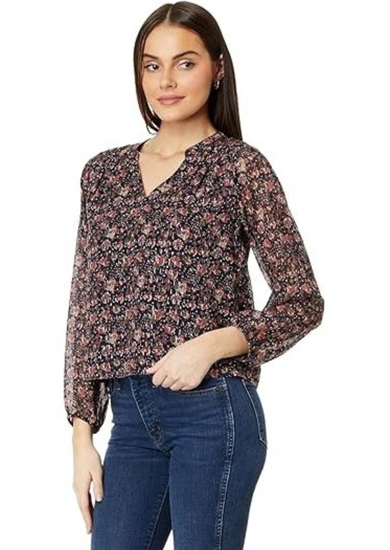 Faherty Silk Cotton Sage Wood Blouse