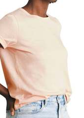 Faherty Sunwashed Crew Tee In Peach Whip