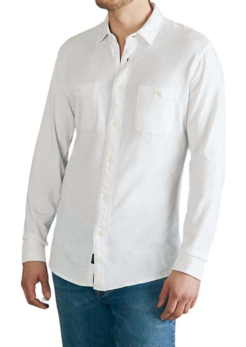 Faherty Sunwashed Knit Shirt In White