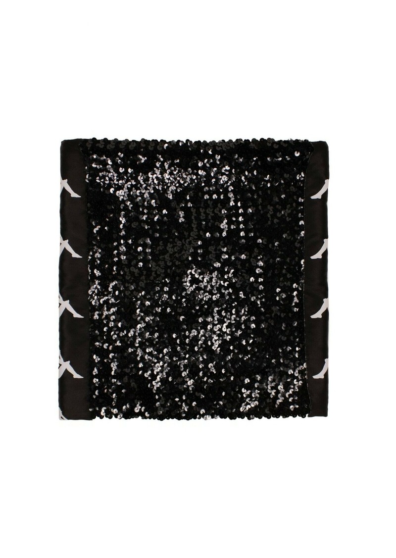 Faith Connexion X Kappa Sequin Side Logo Mini Skirt - Black