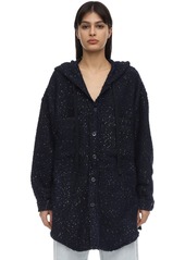 Faith Connexion Hooded Sequin Embellished Tweed Jacket
